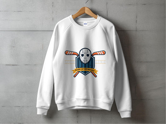 Hockey Mask Graphic Printed Sweatshirt with Funny Product