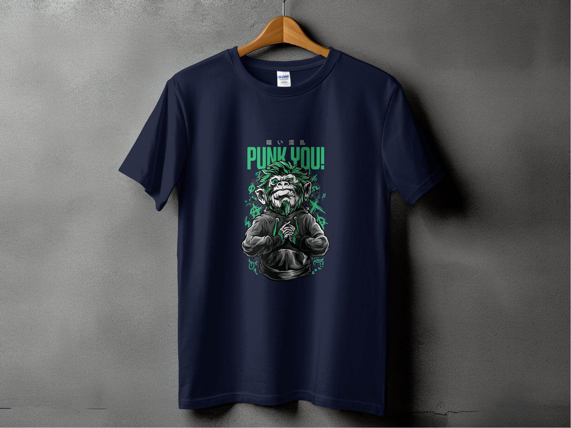Punk You Green Hair Ape Graphic Style Unisex T-Shirt - Design & Vybe