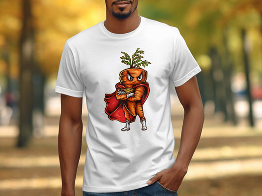 Funny Carrot Superhero Graphic Design T-Shirt product type