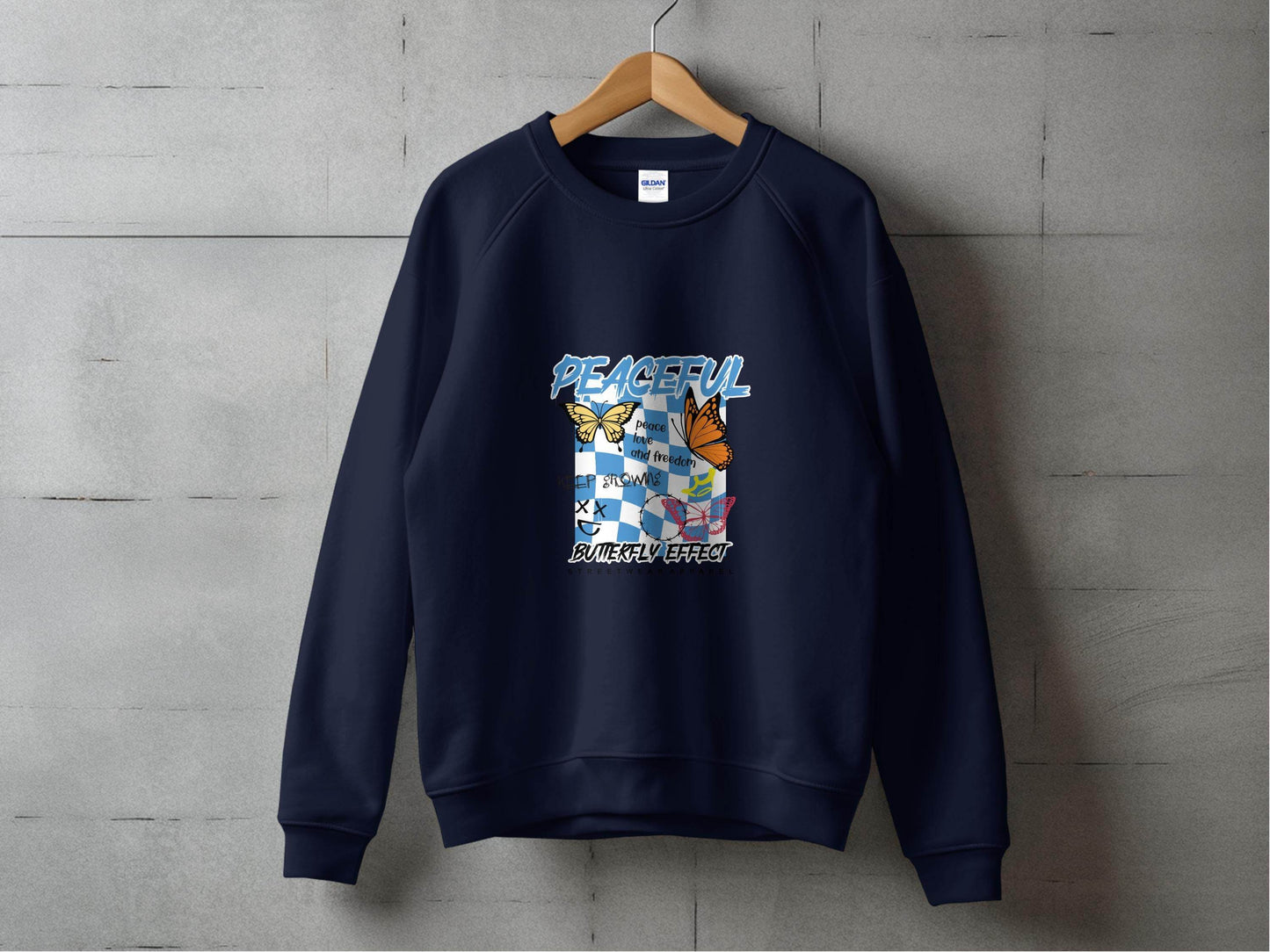 Peaceful Butterfly Effect Design Sweater - Design & Vybe