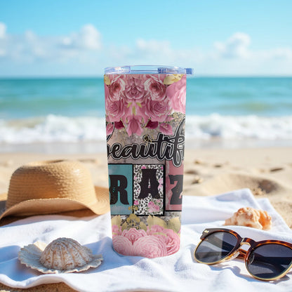 Beautiful Crazy Floral Beach Tumbler product type