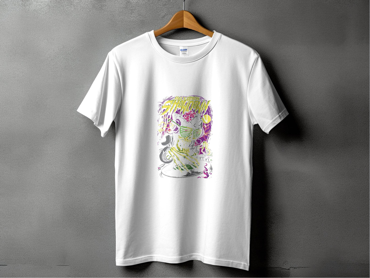 Helicopter Thunder Skull Design With Glasses T-Shirt - Design & Vybe
