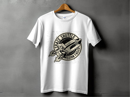 Space Shuttle Mission Failed Graphic Print T-Shirt - Design & Vybe