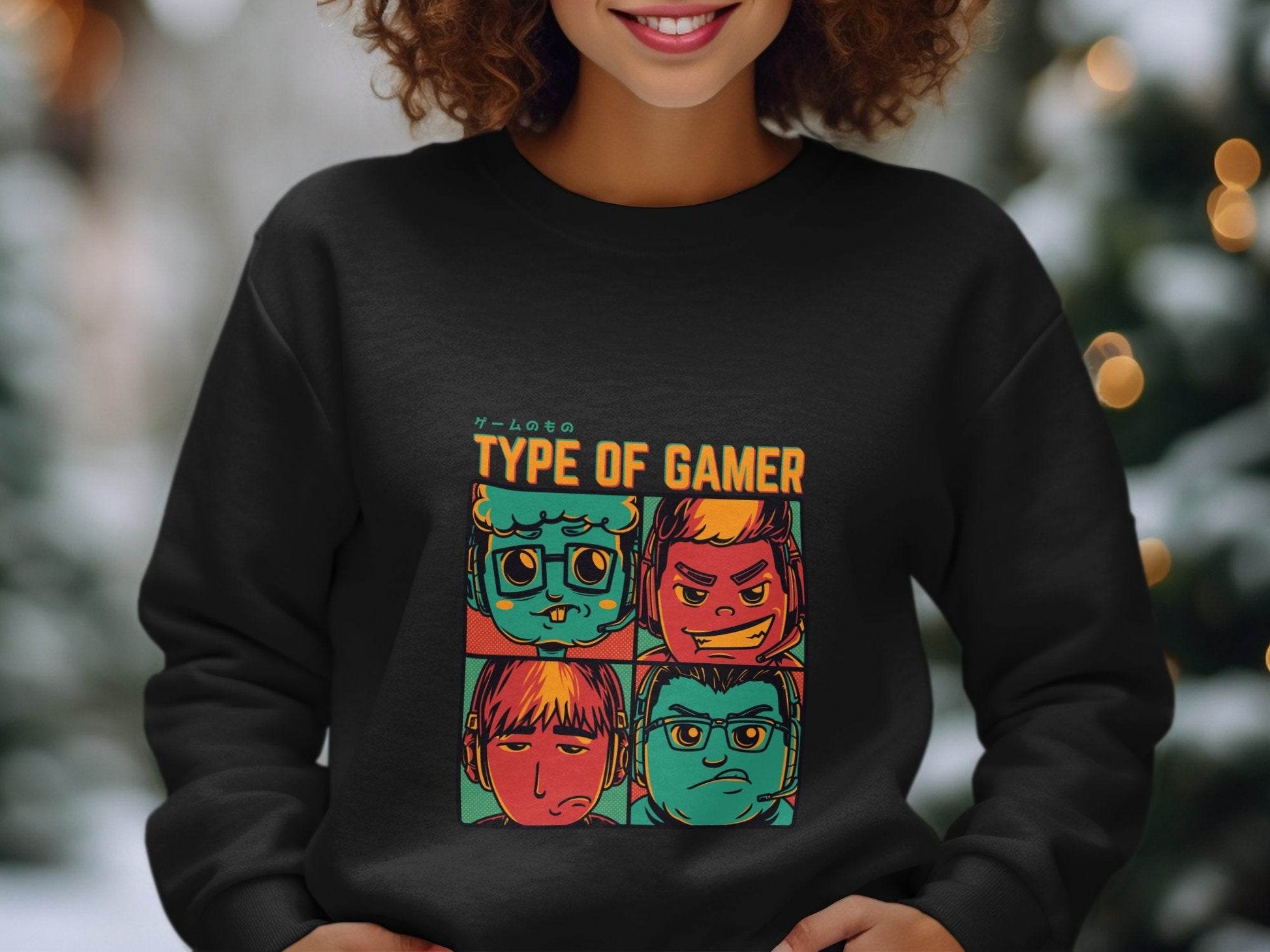 Type Of Gamer Video Gaming Four Styles Illustration Sweater - Design & Vybe