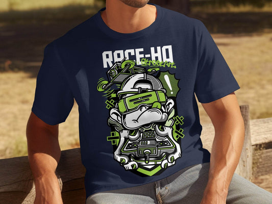 Street Art Monkey with Console Graphics Cool T-Shirt - Design & Vybe