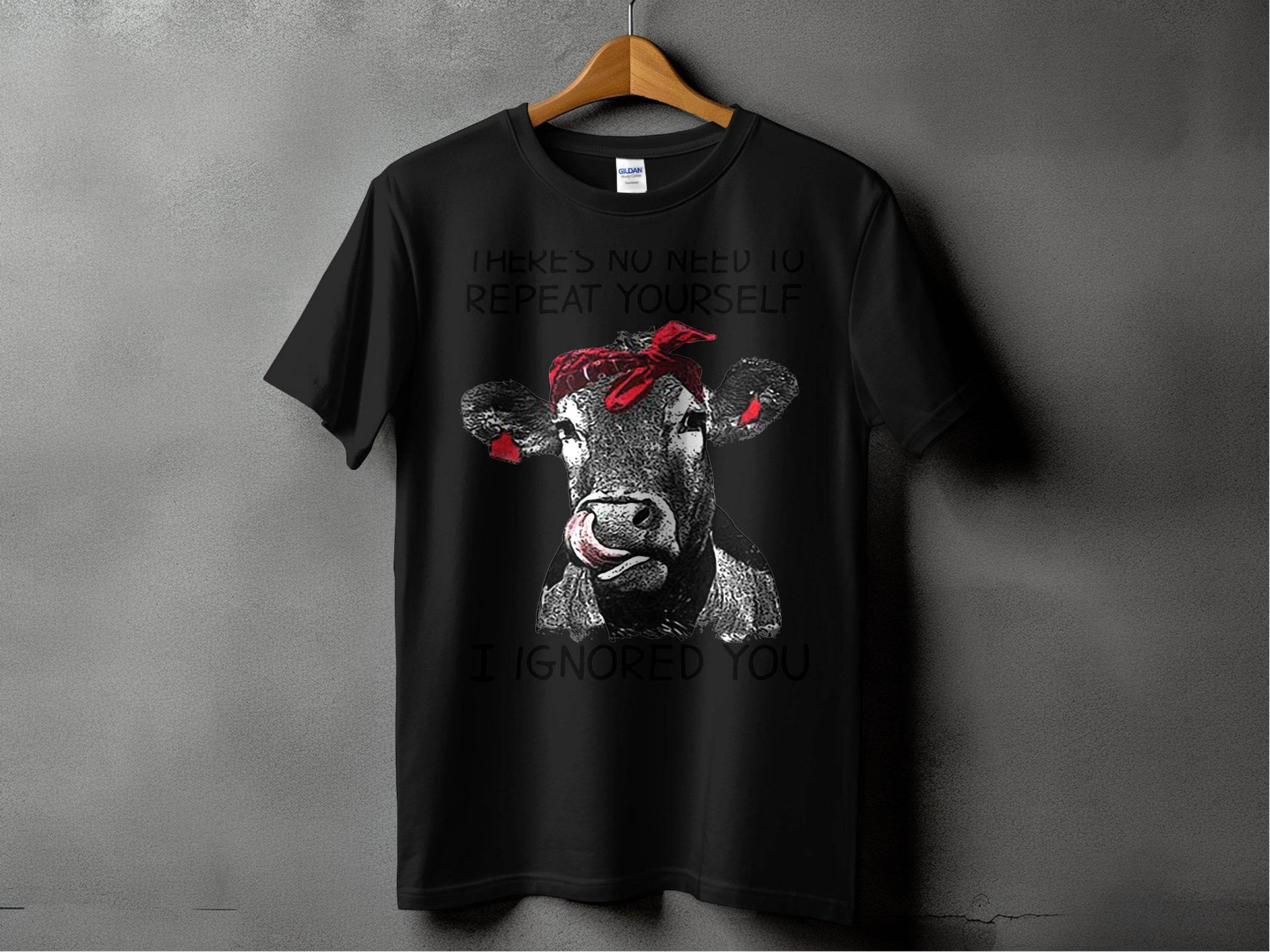 There's No Need to Repeat Yourself Funny Cow T-Shirt - Design & Vybe