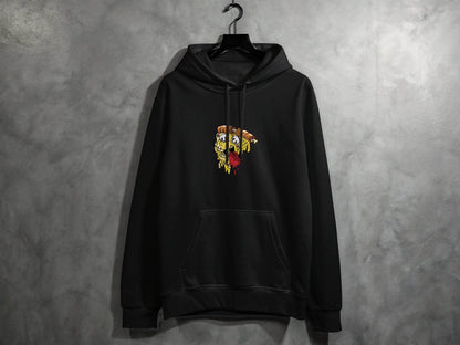 Monstrous Melting Pizza Slice Graphic Design Hoodie - Design & Vybe