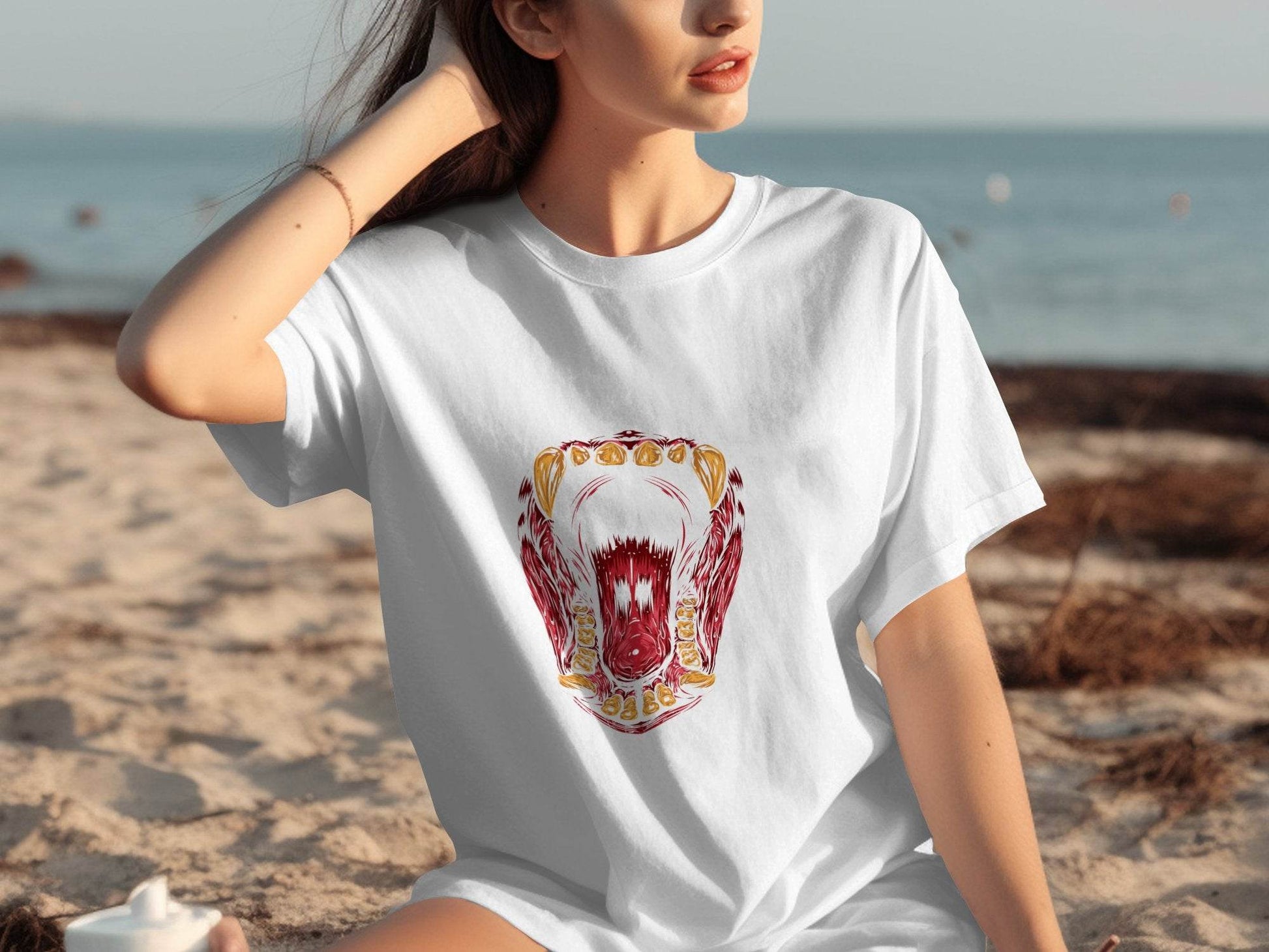 Anatomical View Inside Monster Mouth Graphic Design T-Shirt - Design & Vybe