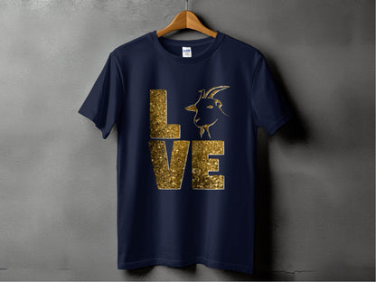 Love Goat Glitter Fun Trendy T-Shirt - Design & Vybe