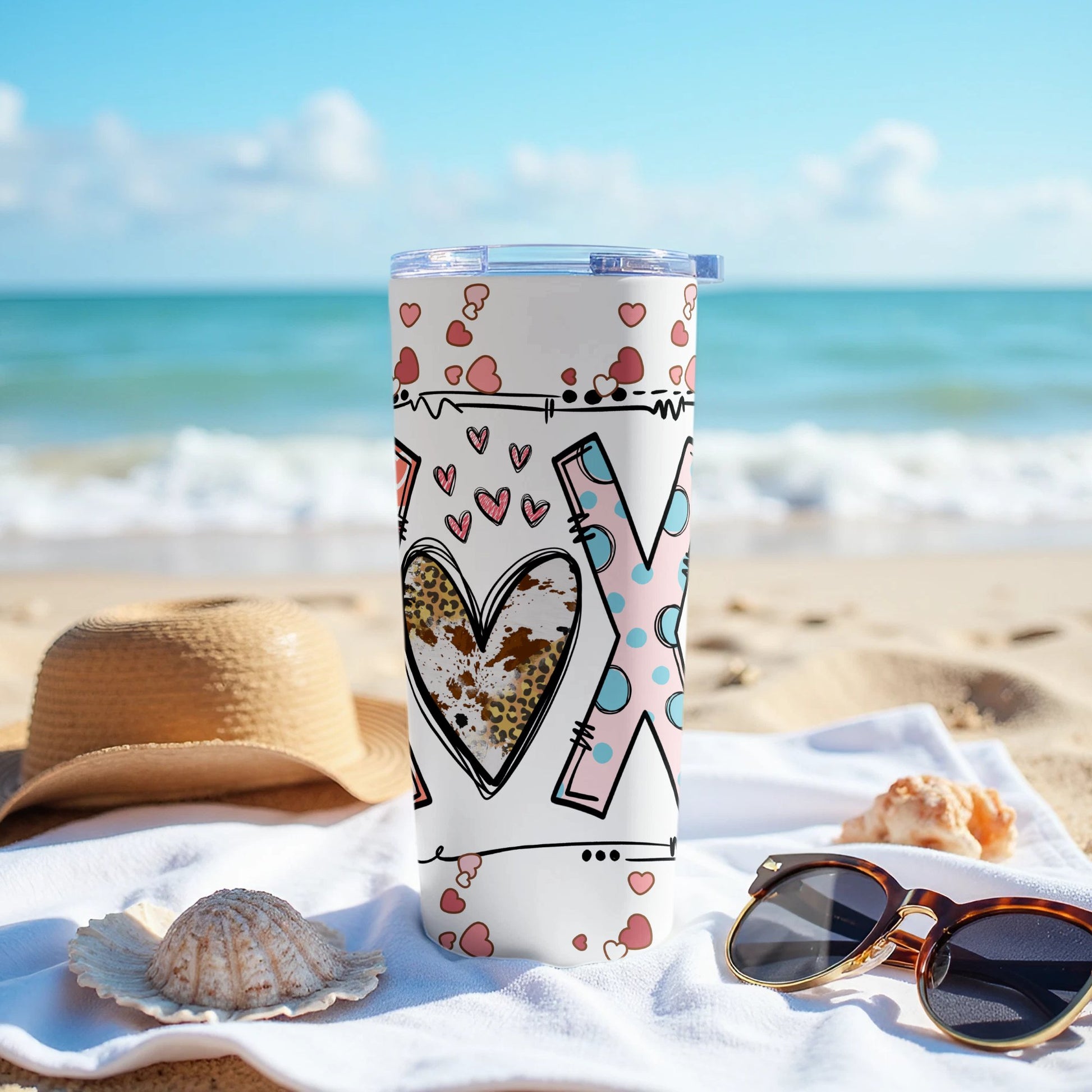 Heart XO Design Insulated Tumbler Beach Accessory product type