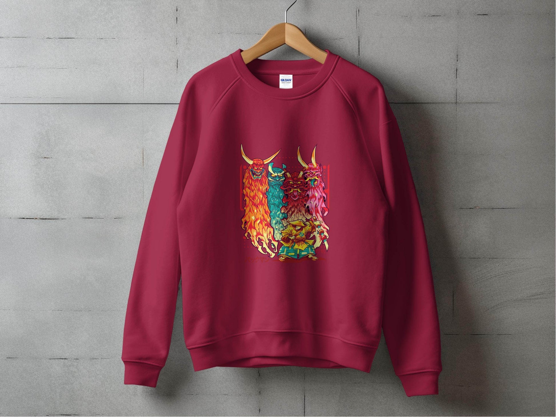 Samurai Versus Demons Graphic Novelty Unisex Sweater - Design & Vybe