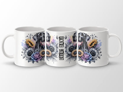 Great Dane Floral Design Dog Lover Coffee Mug product