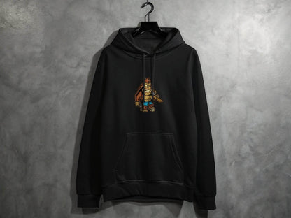 Fierce Gorilla with Guns Graphic Printed Hoodie - Design & Vybe