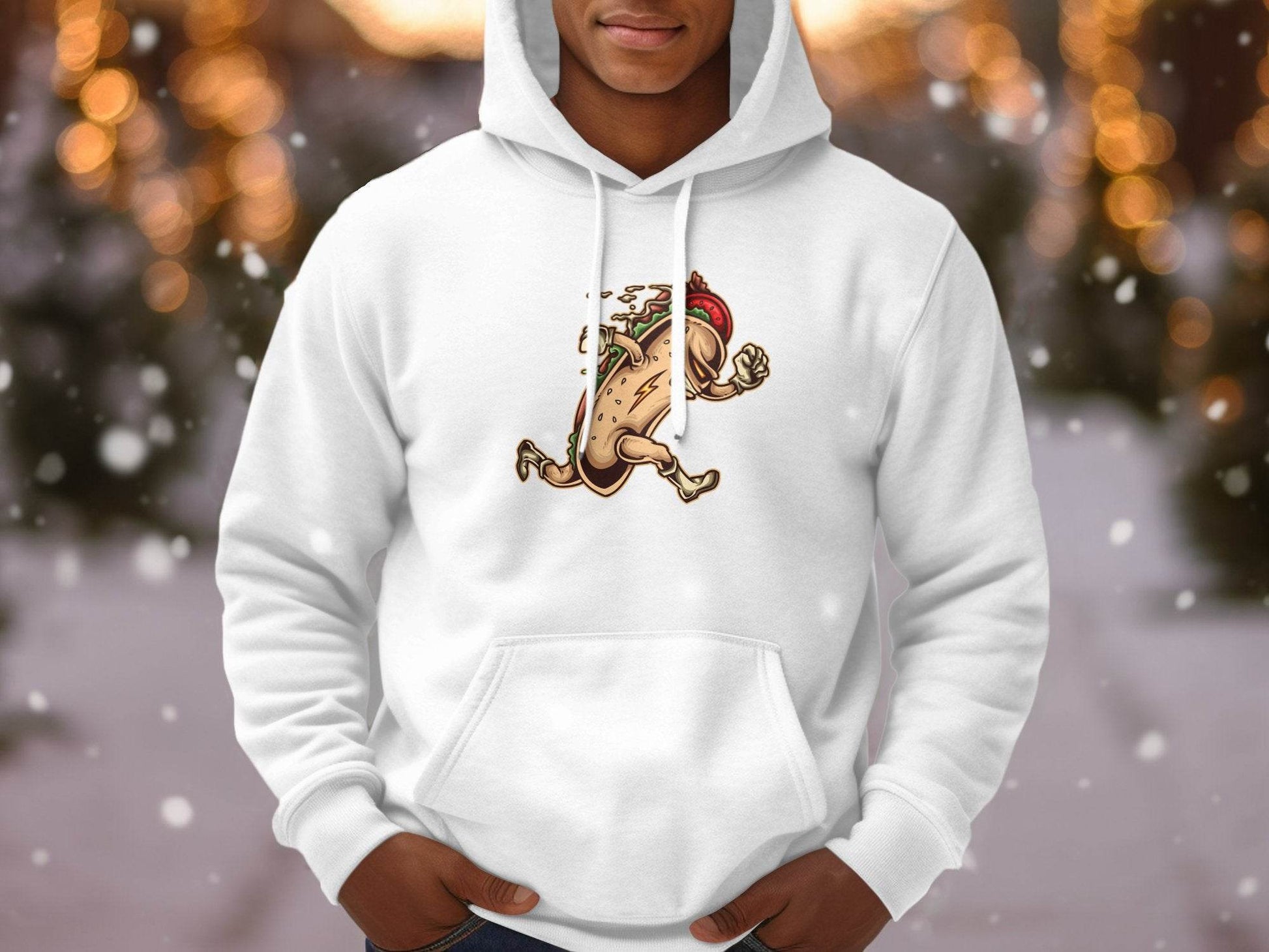 Hot Dog Running Taco Graphic Hoodie - Design & Vybe