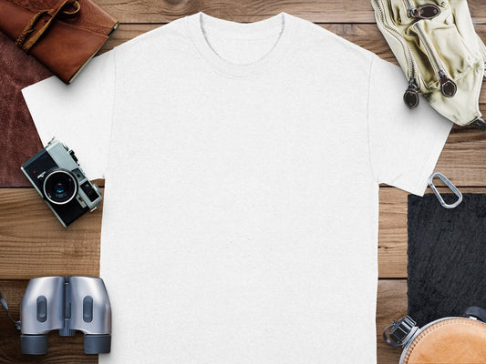 Stylish Plain White Casual T-Shirt Versatile Basic product type