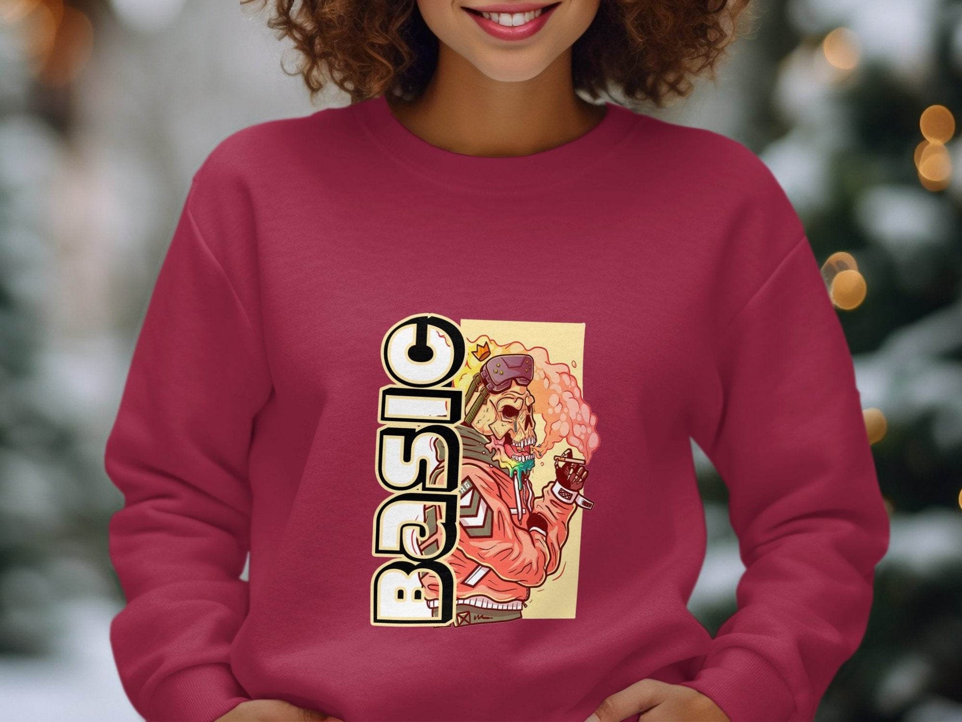 Basic Smoking Skeleton in VR Headset and Crown Hoodie - Design & Vybe