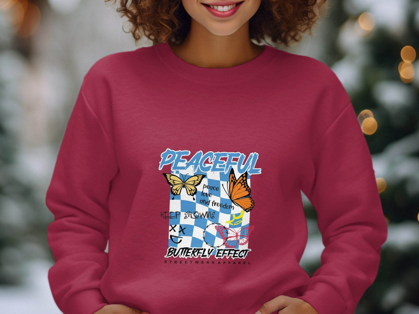 Peaceful Butterfly Effect Design Sweater - Design & Vybe
