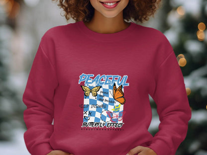 Peaceful Butterfly Effect Design Sweater - Design & Vybe