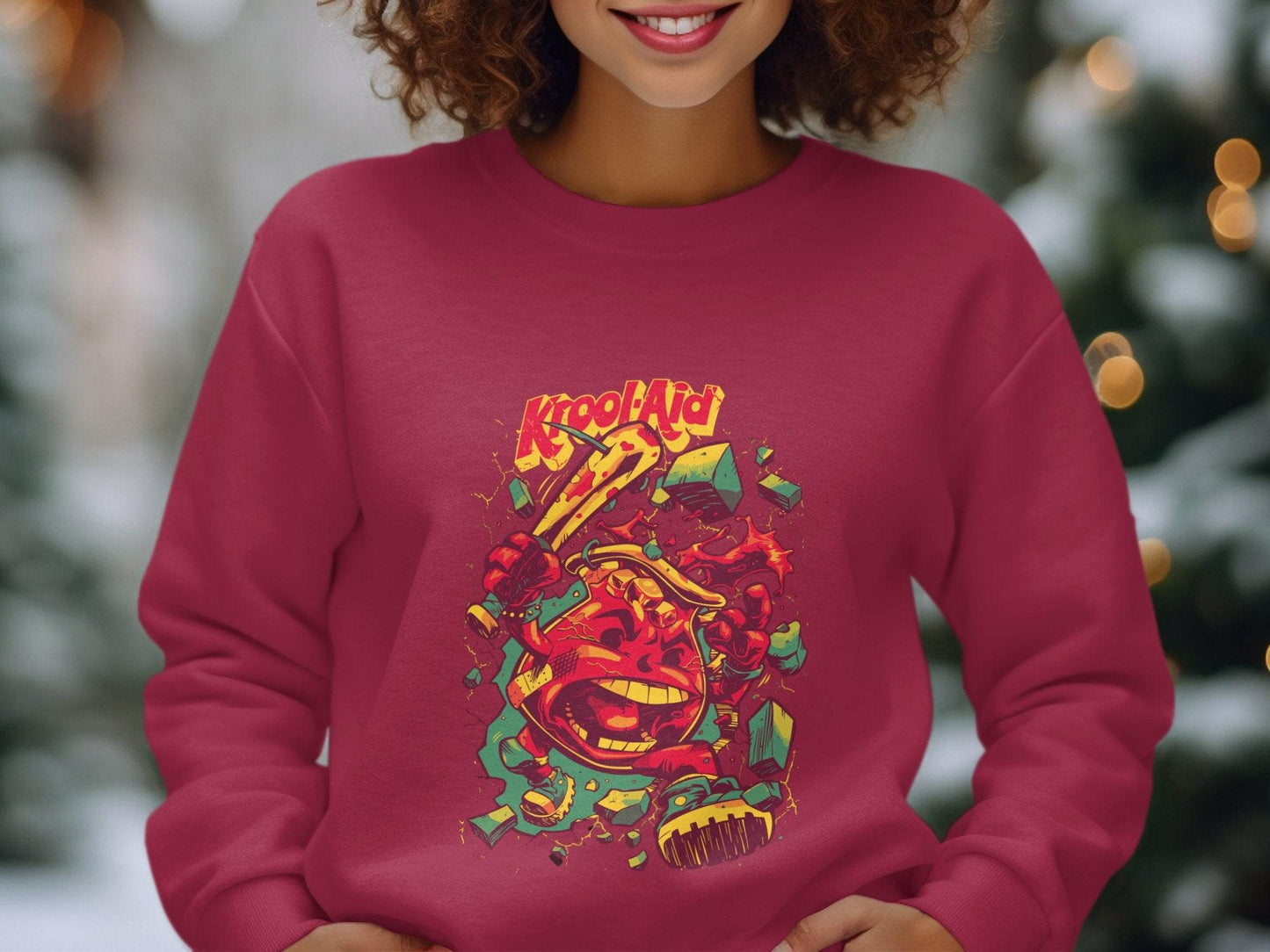 Kool-Aid Man Smashing Through Wall Graphic Design Sweater - Design & Vybe