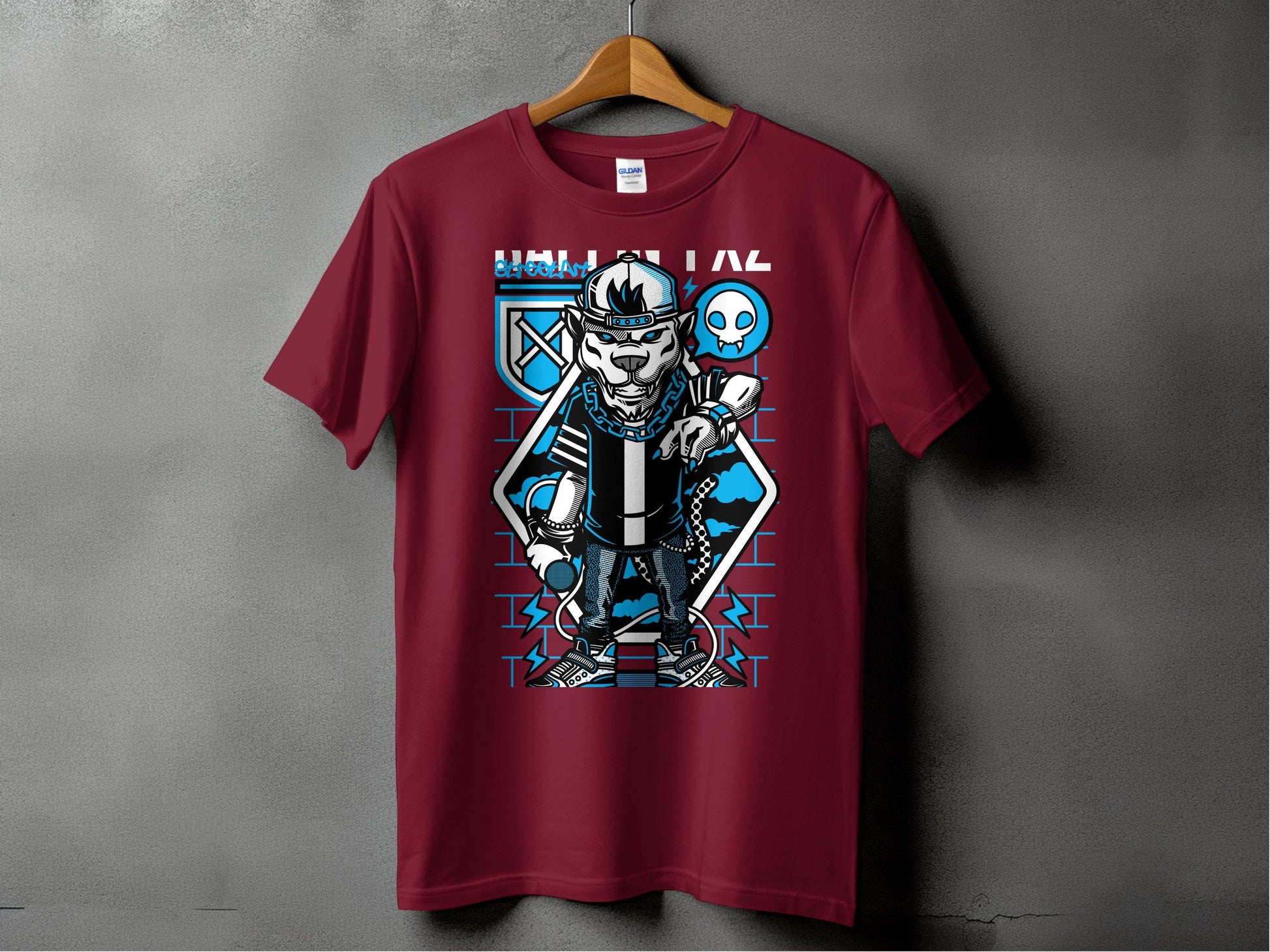 Street Art Urban Panther DJ Design Illustration T-Shirt - Design & Vybe