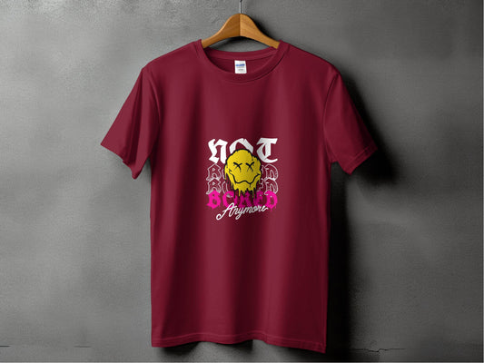 Melting Face Smiley Bored Expression Graphic T-Shirt - Design & Vybe