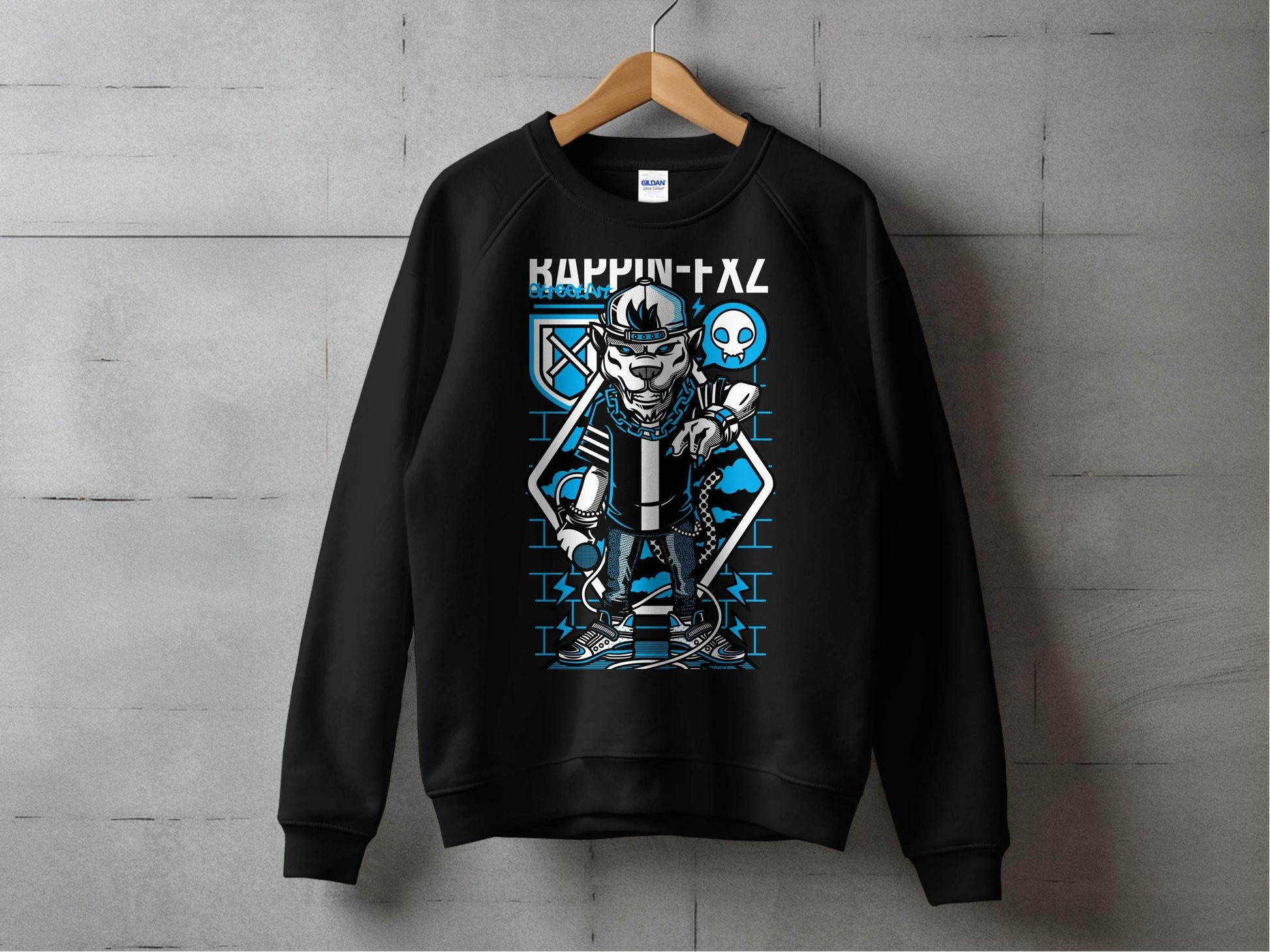 Street Art Urban Panther DJ Design Illustration Sweater - Design & Vybe