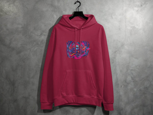 Masked Horror with Axes Abstract Graphics Cool Hoodie - Design & Vybe