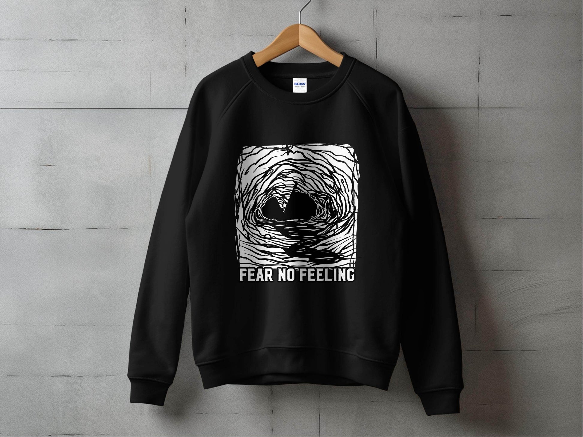 Fear No Feeling Artistic Graphic Sweater - Design & Vybe