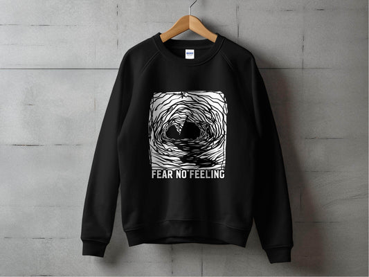 Fear No Feeling Artistic Graphic Sweater - Design & Vybe