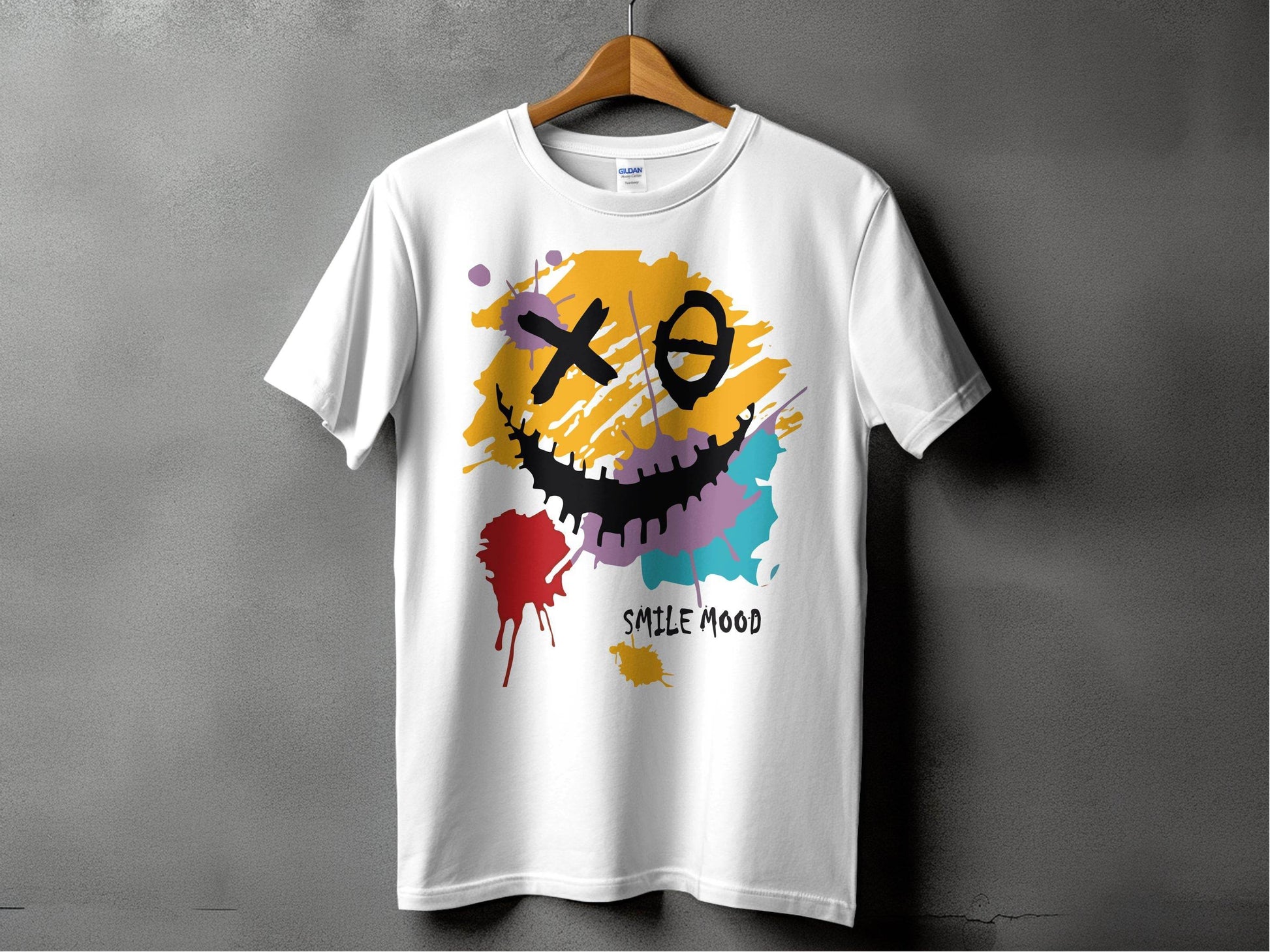 Colorful Smile Mood Abstract Art T-Shirt - Design & Vybe