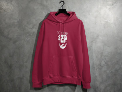 Skull Motif Dark Red Color Hoodie product type