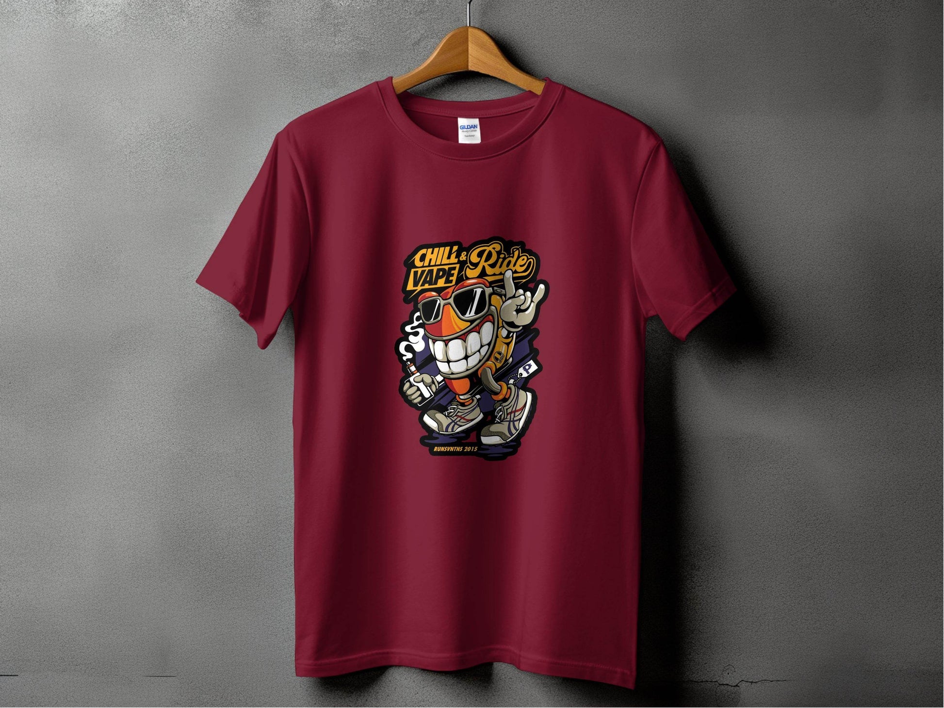 Chill and Vape Ride Fun Cartoon Style T-Shirt - Design & Vybe