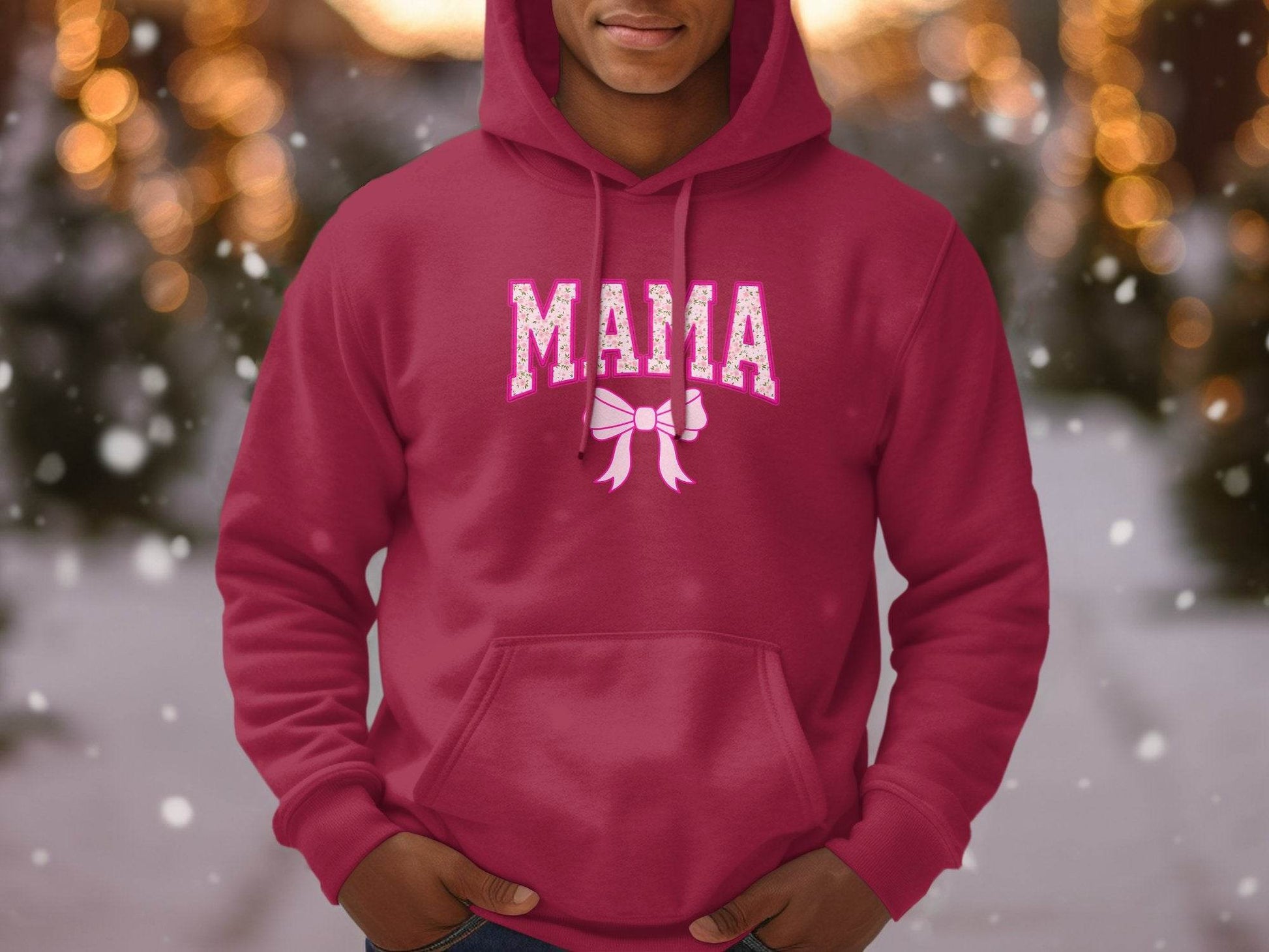 Floral Mama With Bow Graphic Design For Moms Hoodie - Design & Vybe