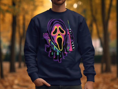 Colorful Horror Scream Mask Design Sweater - Design & Vybe