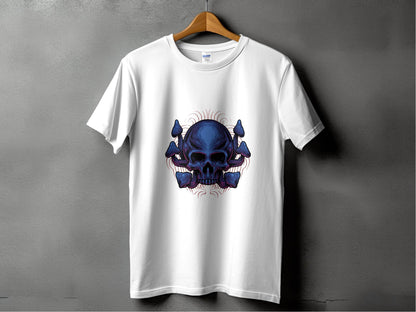 Skull and Mushroom Design Graphic T-Shirt - Design & Vybe