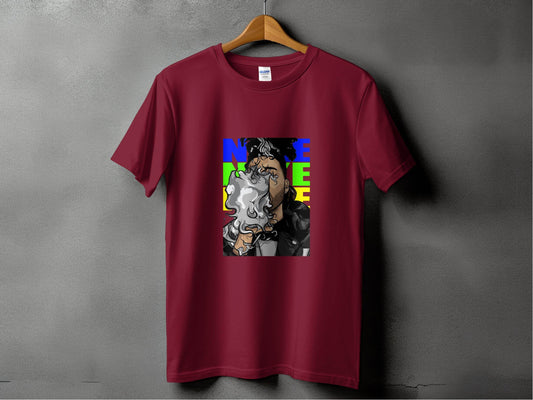 NEON Color Theme Abstract Art Smoke Design T-Shirt - Design & Vybe