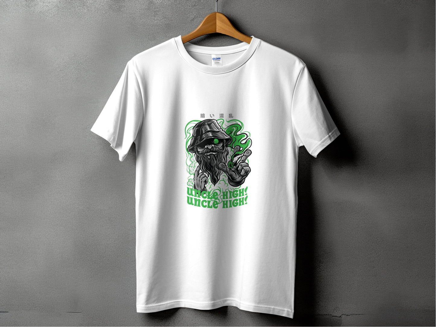 Uncle High Japanese Vector Art T-Shirt - Design & Vybe
