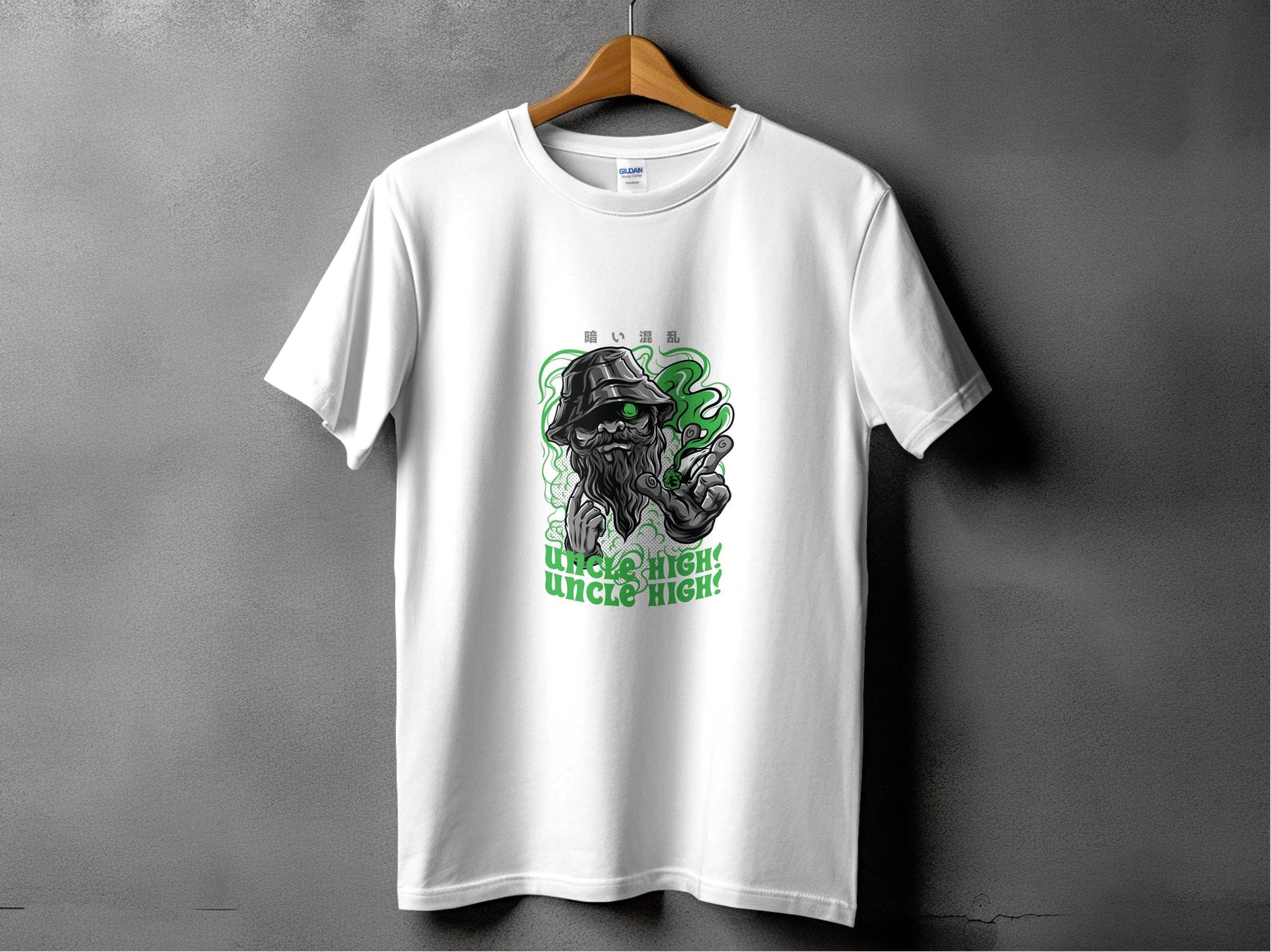 Uncle High Japanese Vector Art T-Shirt - Design & Vybe