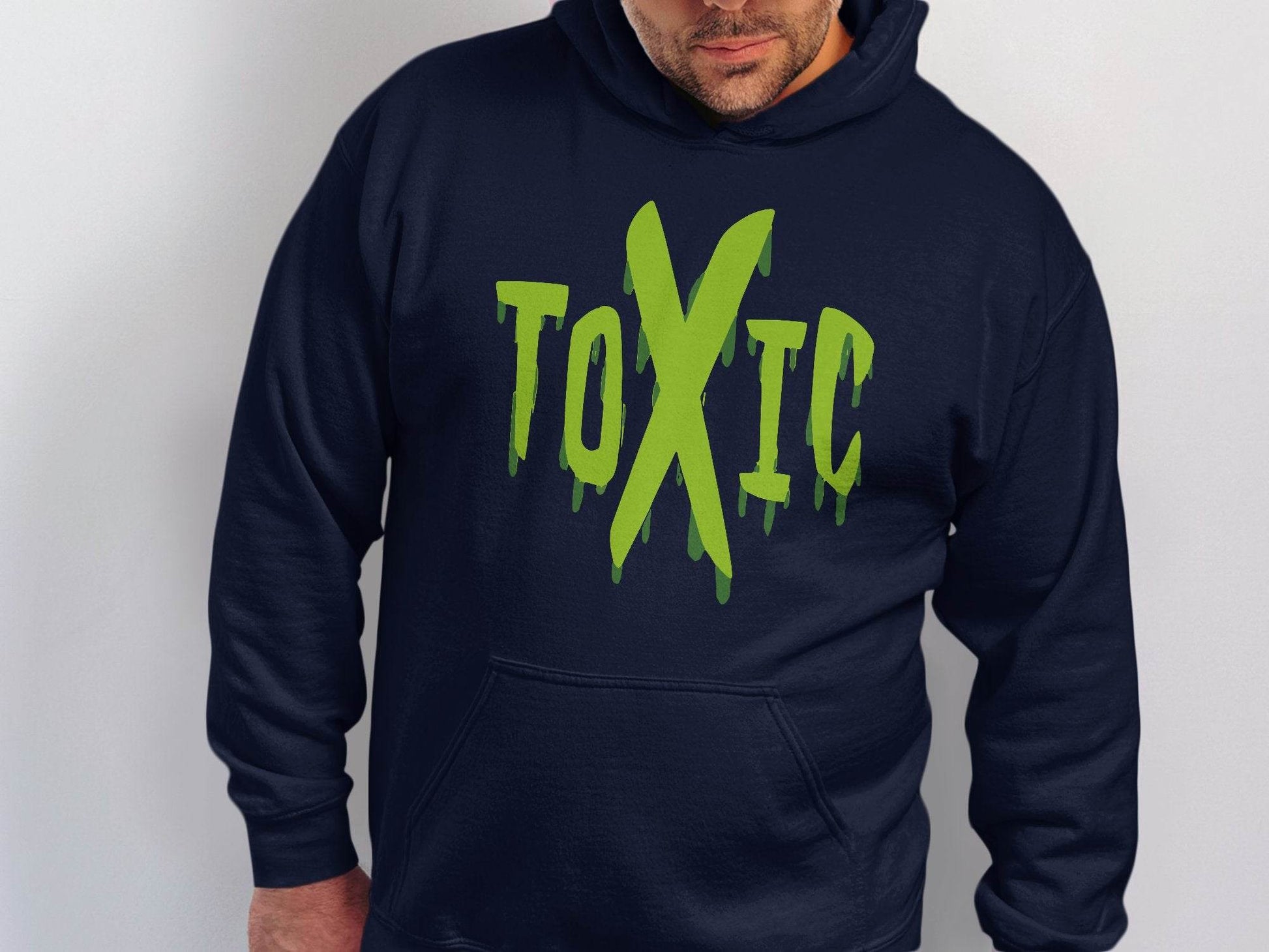 Unique Graphic Toxic Green Dripping Graffiti Text Design Hoodie - Design & Vybe