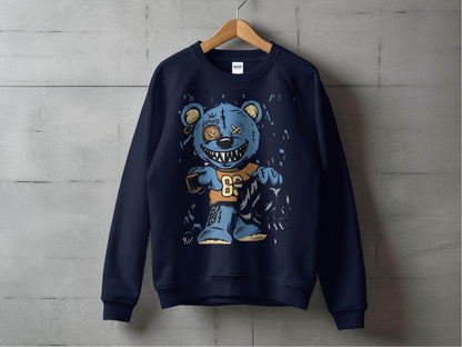 Funky Cartoon Bear Graphic Sweater - Design & Vybe
