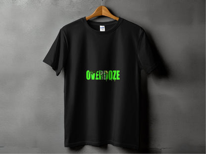 Overdoze Neon Green With Face Graphic Trendy Image T-Shirt - Design & Vybe