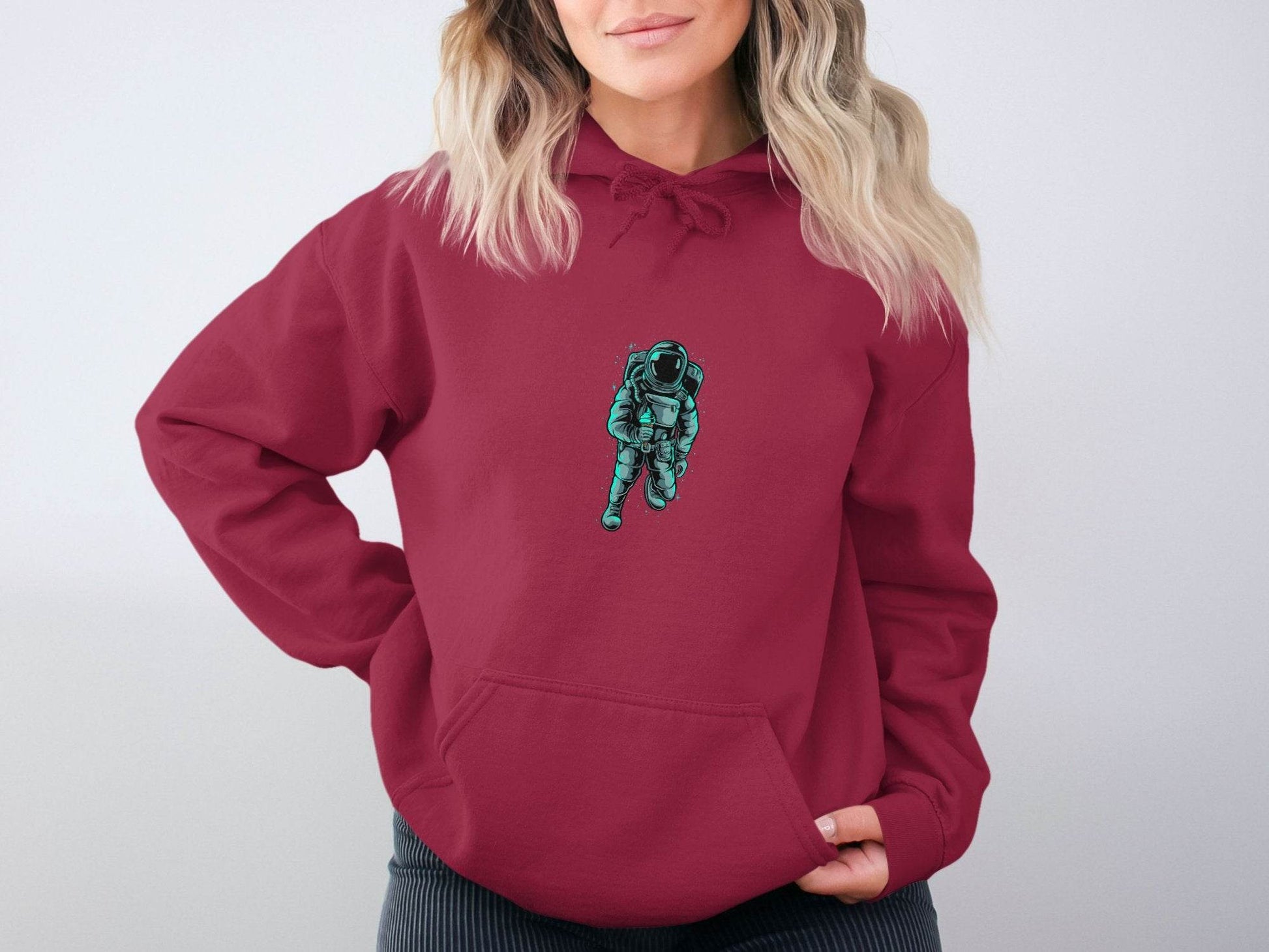 Astronaut with Ice Cream Graphics Cool Print For Hoodie - Design & Vybe