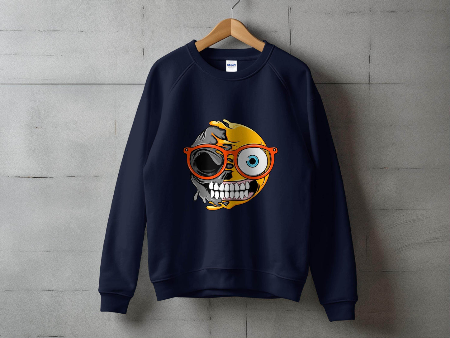 Quirky Twist Smiley Design Graphic Sweater - Design & Vybe