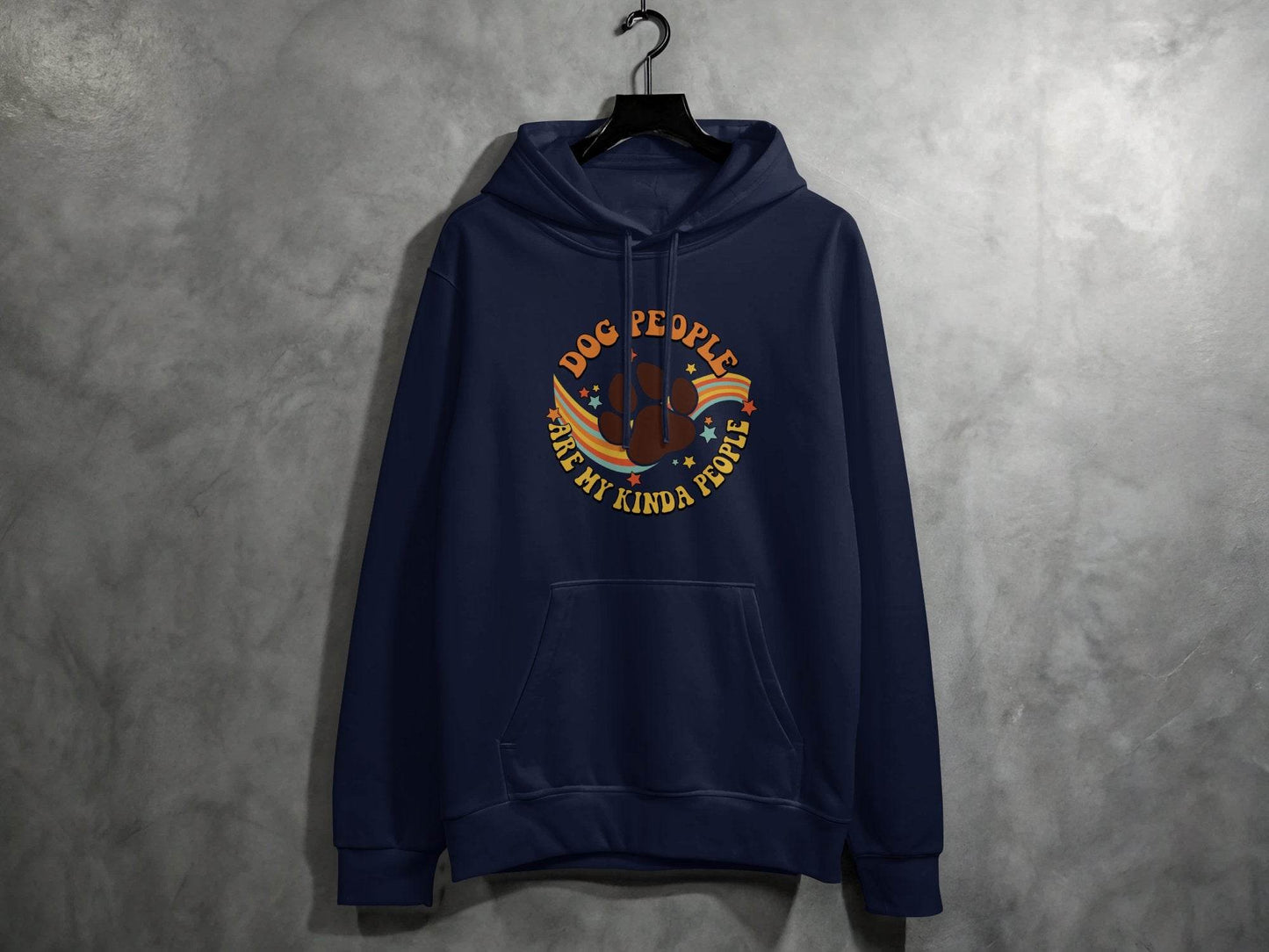Dog People Are My Kinda People Retro Style Dog Paw Hoodie - Design & Vybe