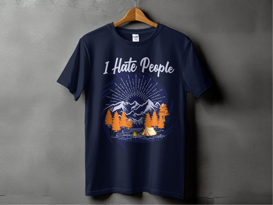 I Hate People Mountain Campfire Scene T-Shirt product