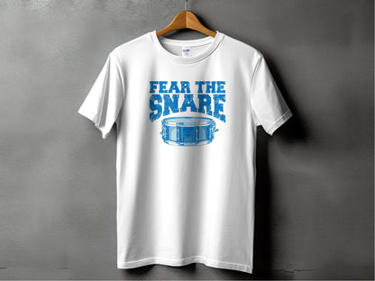 Fear The Snare Drum Graphic White T-Shirt product type