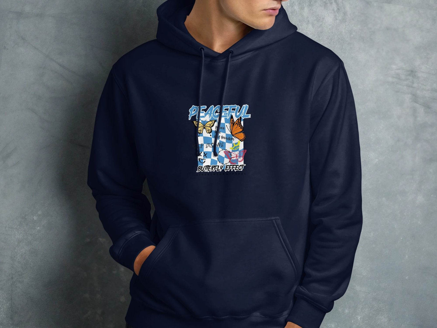 Peaceful Butterfly Effect Design Hoodie - Design & Vybe
