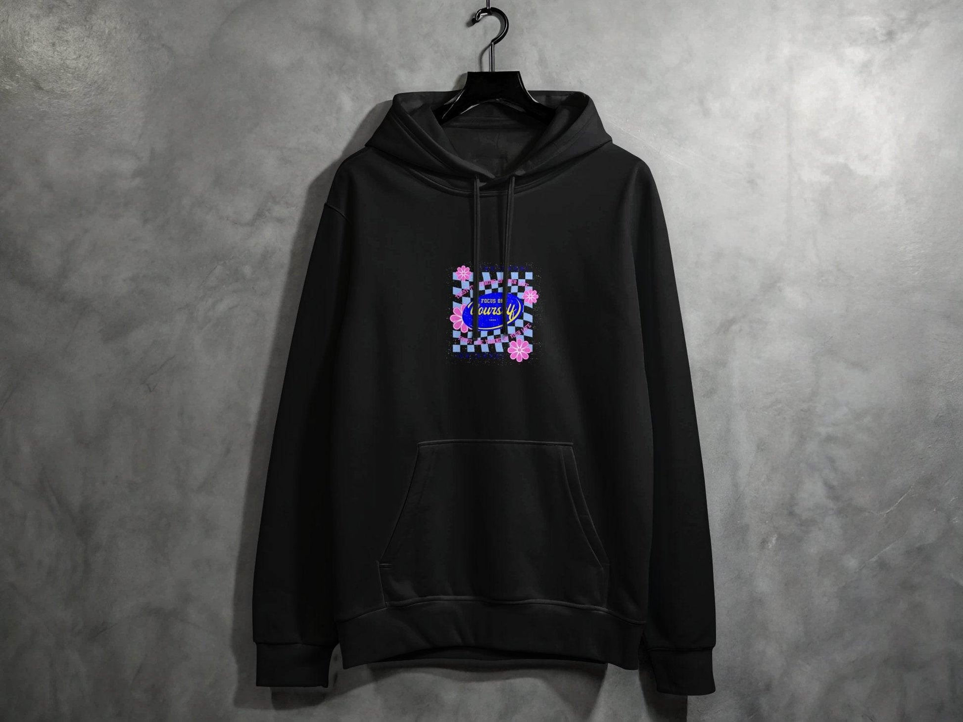 Focus on Yourself Trust Timing Floral Design Hoodie - Design & Vybe