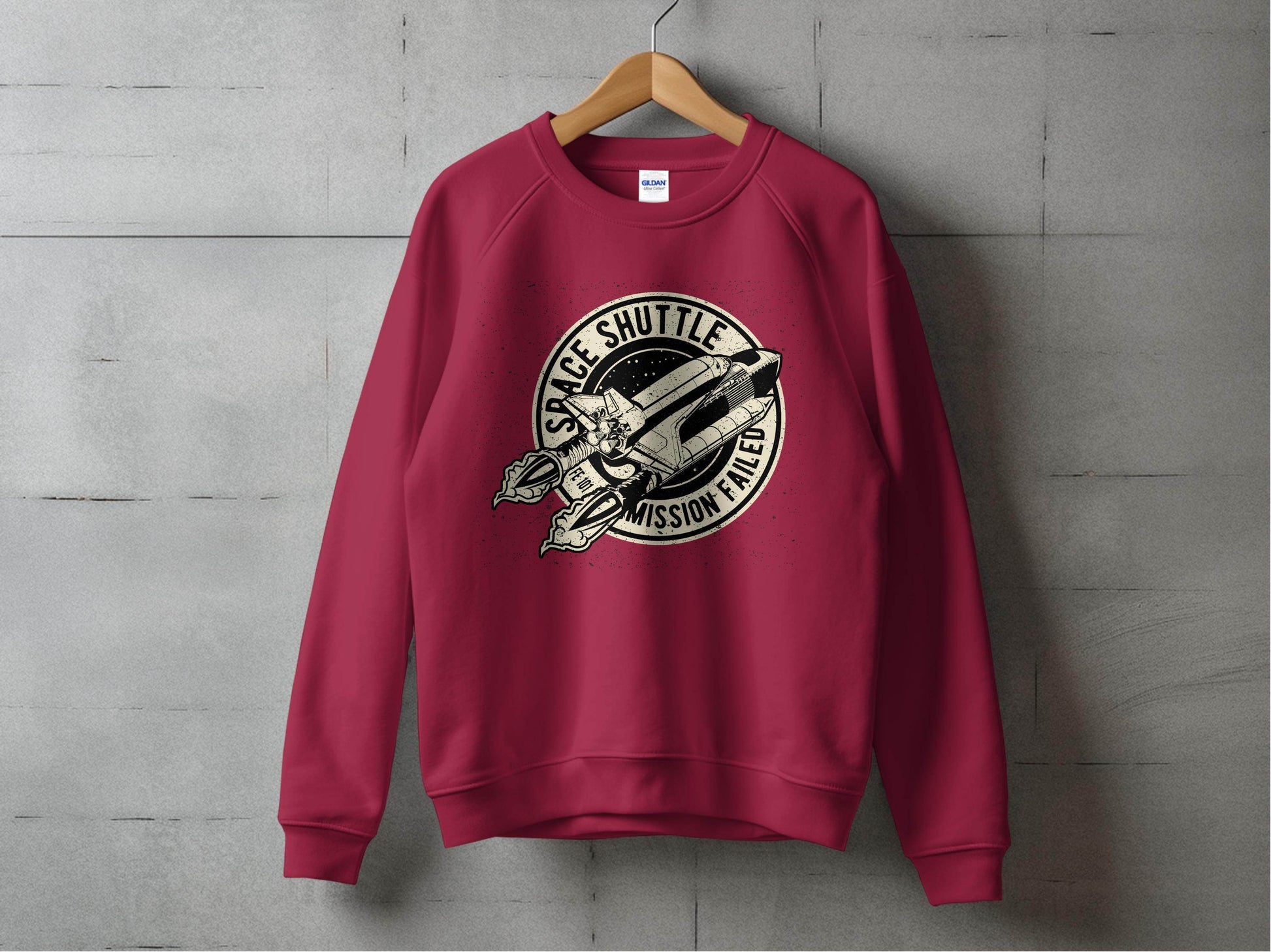 Space Shuttle Mission Failed Graphic Print Sweater - Design & Vybe