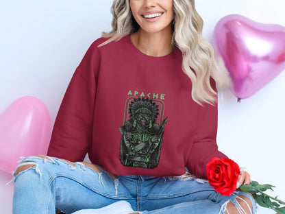 Warrior Apache Gorilla Illustration Artwork Graphic Sweater - Design & Vybe